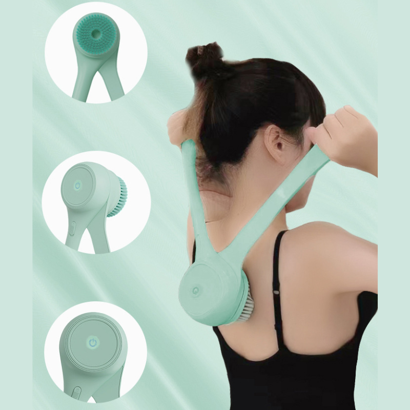 Dual-Handle Electronic Bath Brush – Effortless Cleansing
