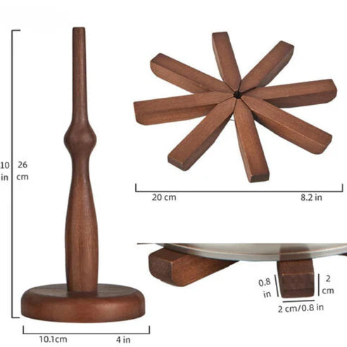 Nature’s Touch – Walnut Wood Trivet Set