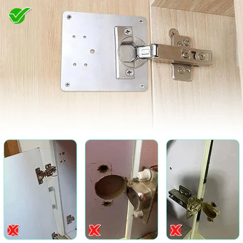 Fix’Cabinet – Stainless Steel Hinge Repair Kit (4 pcs)