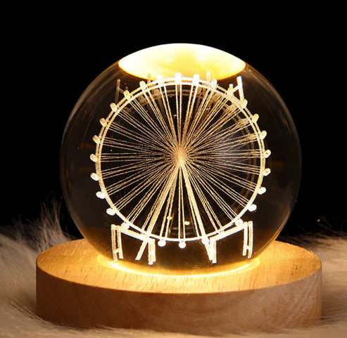 CrystalCosmos 3D Celestial Night Light