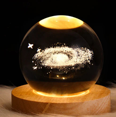 CrystalCosmos 3D Celestial Night Light