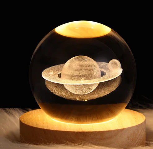 CrystalCosmos 3D Celestial Night Light