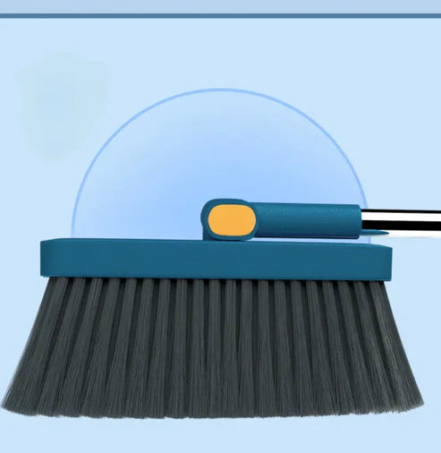 Dustpan and Broom Set with Debris-Capturing Teeth