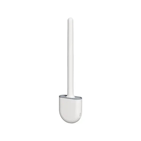 Silicone Toilet Brush with Long Handle & Wall-Mount – Modern & Hygienic