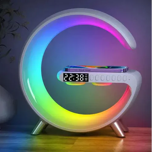 Smart Multifunctional Ambient Lamp – Wireless Charger & Alarm Clock