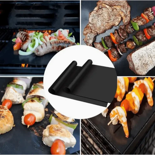 Durable BBQ Mat – Perfect Grilling & Easy Cleanup ( 4 pcs)